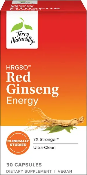 Terry Naturally HRG80 Red Ginseng Energy