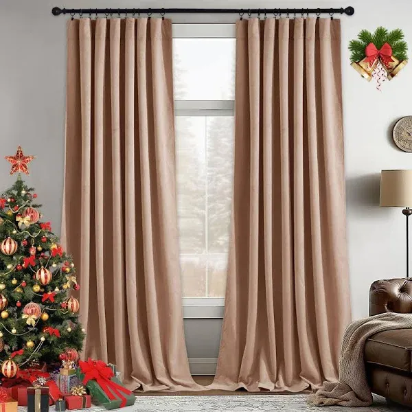 StangH Velvet Curtains Velvet Blackout Drapes Window Living Room