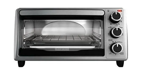 BLACK&DECKER TO1303SB 4-Slice Toaster Oven, Silver