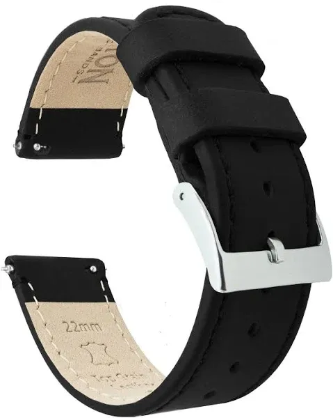 Barton Quick Release - Top Grain Leather Watch Band Strap - Choice of Width - 16mm, 18mm, 19mm, 20mm, 21mm 22mm, 23mm or 24mm