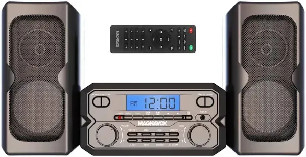 Home Stereo System with Bluetooth CD FM Radio Remote Shelf Audio Bookshelf Black