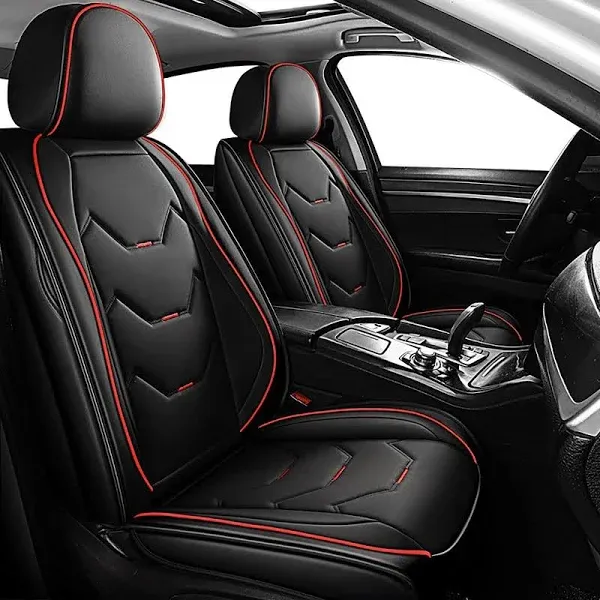 For Toyota Car Seat Cover Full Set PU Leather 5-Seats Front Rear Protector USA F