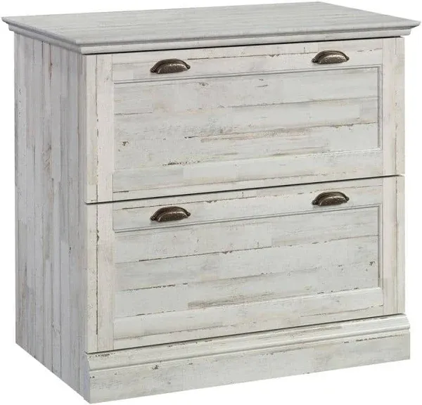 Sauder Barrister Lane Engineered Wood Lateral File Cabinet in White Plank Finish