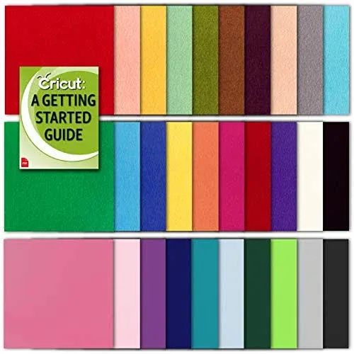 Cricut Felt Sampler (30 count) Variety Pack Bundle