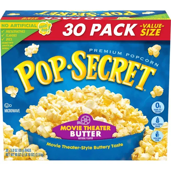 Pop Secret Microwave Popcorn Movie Theater Butter