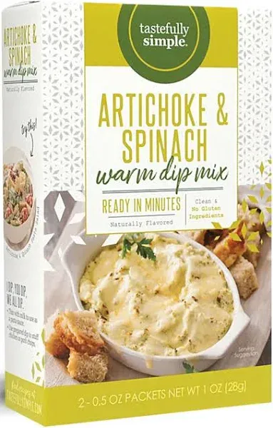 Tastefully Simple Artichoke and Spinach Warm Dip Mix, 0.5 Ounce (Pack of 2)