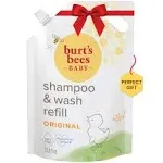 Burt's Bees Baby Shampoo and Wash Refill, White