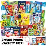 Snack Box Variety Pack Care Package (40 Count) Kids Adults Men Women College Student Valentines Day Snackbox Office Sampler Candy Food Cookies Chips A