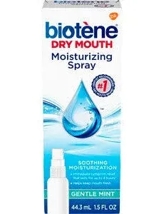 NEW Biotene Dry Mouth Moisturizing Spray 1.5 oz. FULL SIZE Gentle Mint 09/2025