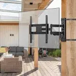 ZeboZap ZZTVA2044 DIY Gazebo TV Mount | No Drill Full Motion | Outdoor TV Mount | Patio TV Mount | Pergola TV Mount | Post TV Mount | Stainless Steel Screws | Weatherproof | Holds 80lbs | Black