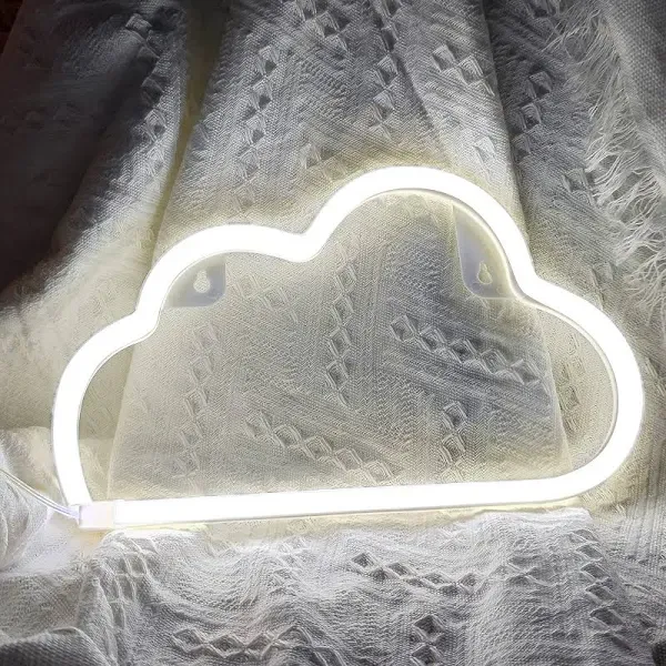 Cloud Neon Signs, LED Cloud Neon Light for Wall Decor, Battery or USB Powered Cl