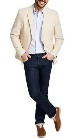 Tommy Hilfiger Mens Cotton Modern Fit Two-Button Blazer