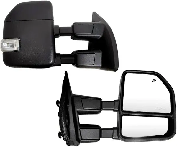 Pair Towing Mirrors Manual Folding For 1999-2016 Ford F-250 F-350 Super Duty