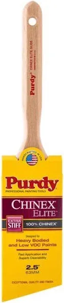 2-1/2" Purdy 144552925 Chinex Elite Glide Paint Brush, Angle Sash, Fluted