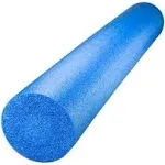 Blue PE Round Foam Roller, 6" Dia. x 36"L