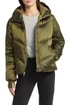 NWT Women’s Medium UGG Ronney Cropped Puffer Jacket Coat Retail $198.00 B Olive