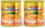 Rani Mango Pulp Puree (Makes Mango Lassi Shakes) Kesar Sweetened 30oz (1.875lbs) 850g Pack of 2 ~ Kosher | All Natural | Non-GMO | Vegan | No Colors