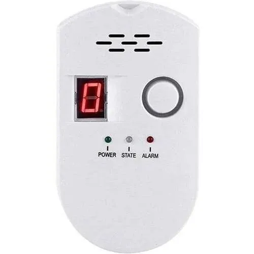 HSTMYFS Natural Gas Leak Detector, Plug-in Propane Natural Gas Detector For Home Kitchen RV, Combustible & Explosive Gas Alarm For LPG, LNG, Methane