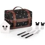 PICNIC TIME Disney Mickey Mouse Lunch Bag, Insulated Lunch Box with Utensil Set, Lunch Cooler Bag, (Mickey Mouse Pattern)