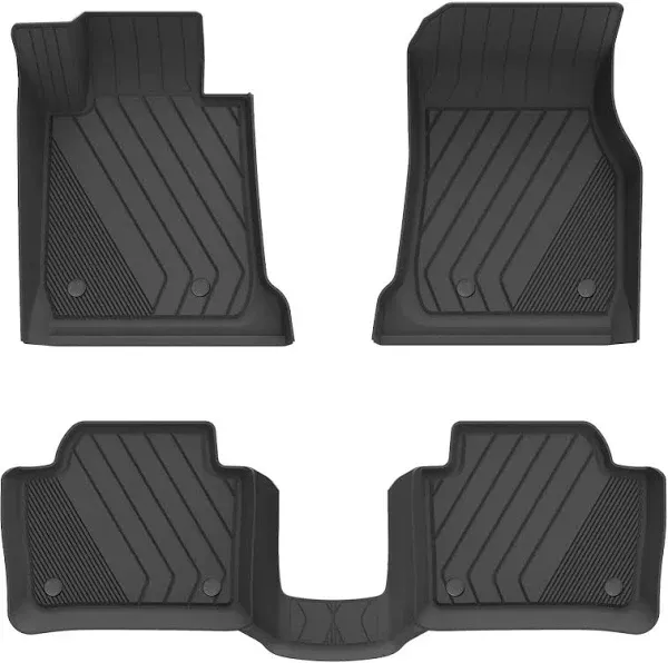 3W BMW F30 3 Series 320i 328d 328i 330e 330i 335i 340i RWD & Sedan 2013-2018 Custom Floor Mats TPE Material & All-Weather Protection (Not for 335is &