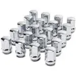 Wheel Accessories Parts 20 Pcs 9/16"-18 OEM Style Lug Nuts 0603-6433AA |611-204 | 1.66" Long Chrome 7/8" Hex Fits Dodge 2009-10 Dakota | 2003-09 Durango | 2002-10 Ram 1500