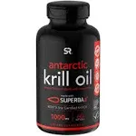 Sports Research Antarctic Krill Oil Supplement 1000 mg EPA & DHA Omega 3 with Astaxanthin Non-GMO Gluten Free & IKOS Certified Double Strength