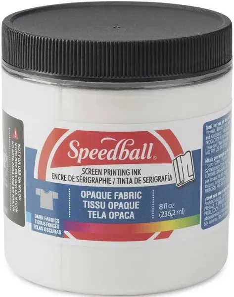 Speedball Opaque Fabric Screen Printing Ink 32 oz. Jar Pearly White