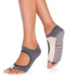 Allegro Non-Slip Grip Socks Vertical Block - Gray Blush / One Size