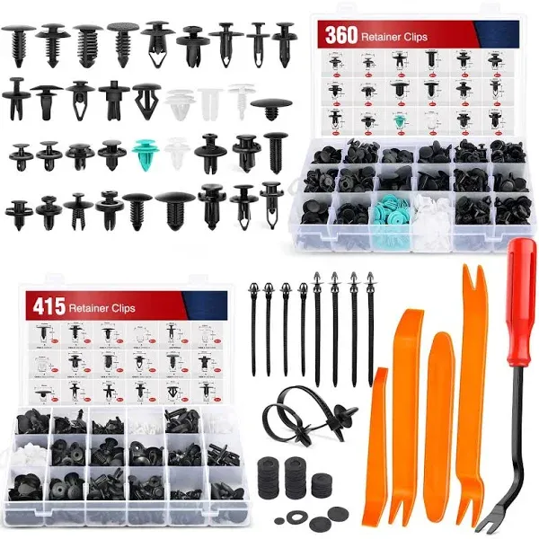 Nilight 820Pcs Car Push Retainer Clips & Auto Fasteners Assortment -36 Most Popular Nylon Bumper Fender Rivets and Fasteners Remover for Ford GM Toyota Honda Chrysler BMW Benz Nissan Subaru Audi Mazda