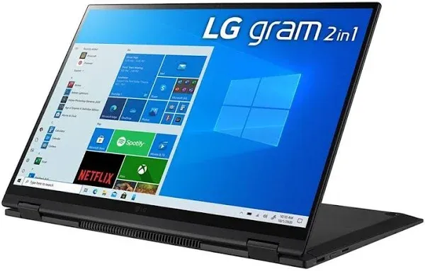 LG gram 16” 2in1 Lightweight Laptop, Intel 13th Gen Core i7 Evo Platform, Windows 11 Home, 32GB RAM, 1TB SSD, Black (Renewed)