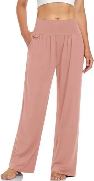 Women's Cozy Wide Leg Yoga Sweatpants with Pockets