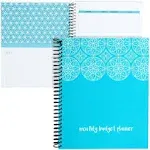 Monthly Budget Planner Organizer with 24 Pockets for Receipts and Bills, Blue