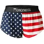 ChicknLegs Women's USA 1.5" Split Shorts L