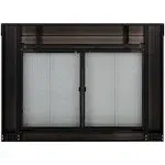 Pleasant Hearth Arrington Large Glass Fireplace Door