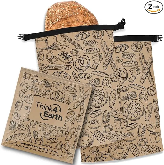 Think4Earth 2 Packs Bread Bags