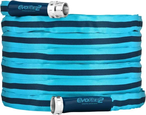 Camco EvoFlex2 25-Foot RV Drinking Water Hose - 5/8-Inch inner Diameter, Blue