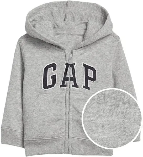 GAP Baby Boy Logo Zip Hoodie Sweatshirt