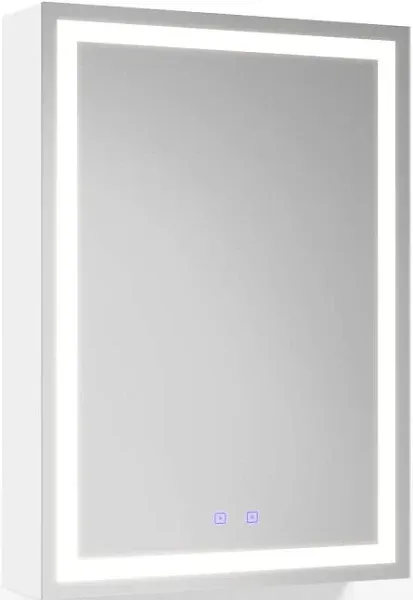 Fab Glass and Mirror LED Lighted Medicine Cabinet Mirror