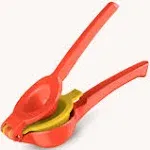 Zulay Kitchen 2-in-1 Lemon Lime Squeezer Red & Yellow