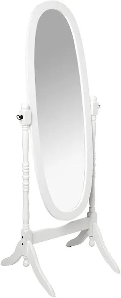 Ore Furniture White Cheval Standing Mirror N4001-PURP/WH