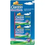 Claritin Children's Chewable 5 mg. 24 Hour Non Drowsy, 80 Grape Chewable Tablets