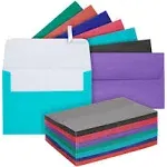 100-Pack 7 Colors Envelopes for 4x6 Greeting Cards, A4 Wedding Invitation Envelope, 4.25" x 6.25"