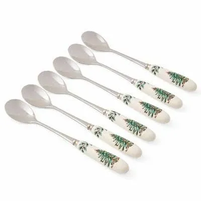 Spode Christmas Tree Teaspoons Set of 6