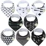 KeaBabies Bandana Bibs Baby Boss 8 Pack