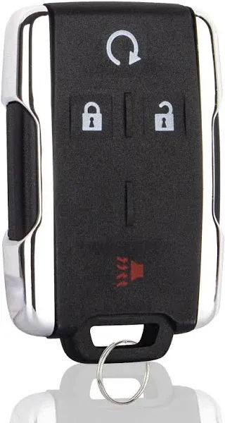 Key Fob Replacement Keyless Entry Remote Start Fits for GMC Sierra Chevrolet Silverado 1500 2500 3500 2014 2015 2016 2017 2018 2019 2020 GMC Canyon Chevy Colorado 2015-2021 M3N32337100 Chrome set of 1