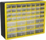 Akro-Mils 44 Drawer Plastic Cabinet Storage Organizer with Drawers for Hardware, Small Parts, Craft Supplies, Yellow