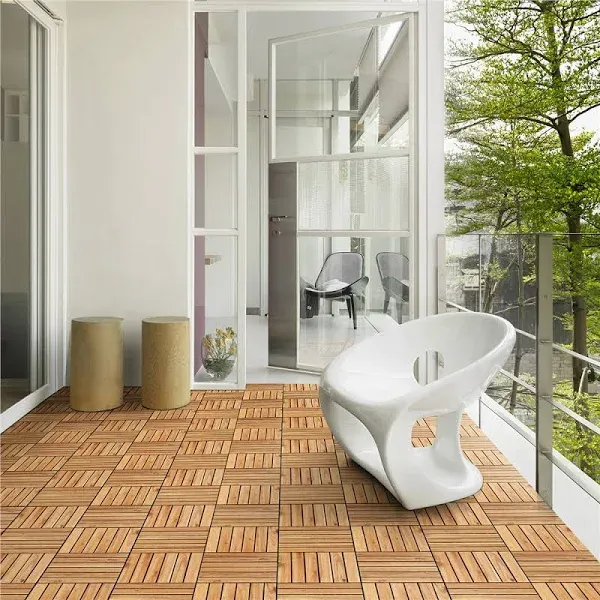 Yaheetech 27pcs Wood Flooring Tiles for Patio