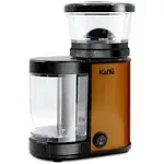 Kaffe Electric Burr Coffee Grinder (5.5oz) w/Adjustable Coarseness Settings - Flat Burr - [New Upgraded Motor ] - Precision Coffee Bean Grinder for Home Use - Stainless Steel (Silver)