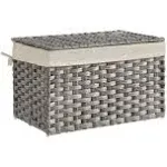 SONGMICS Storage Chest with Lid Gray / 65 L