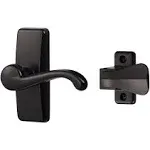 Ideal Security BKGLWV2MB GL Lever Set With Locking Inside Latch, Matte Black